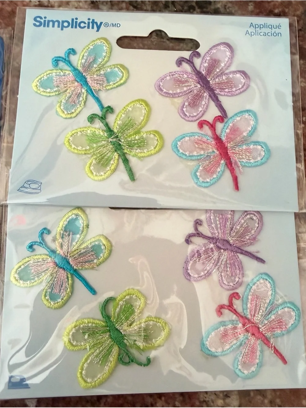 LOT OF 19 Patch It Up Iron-On Butterfly & Dragonfly Patches - Assorted Multicolo